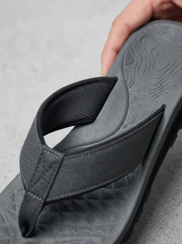 Classic Topographic Adventure Men's Casual Flip Flops