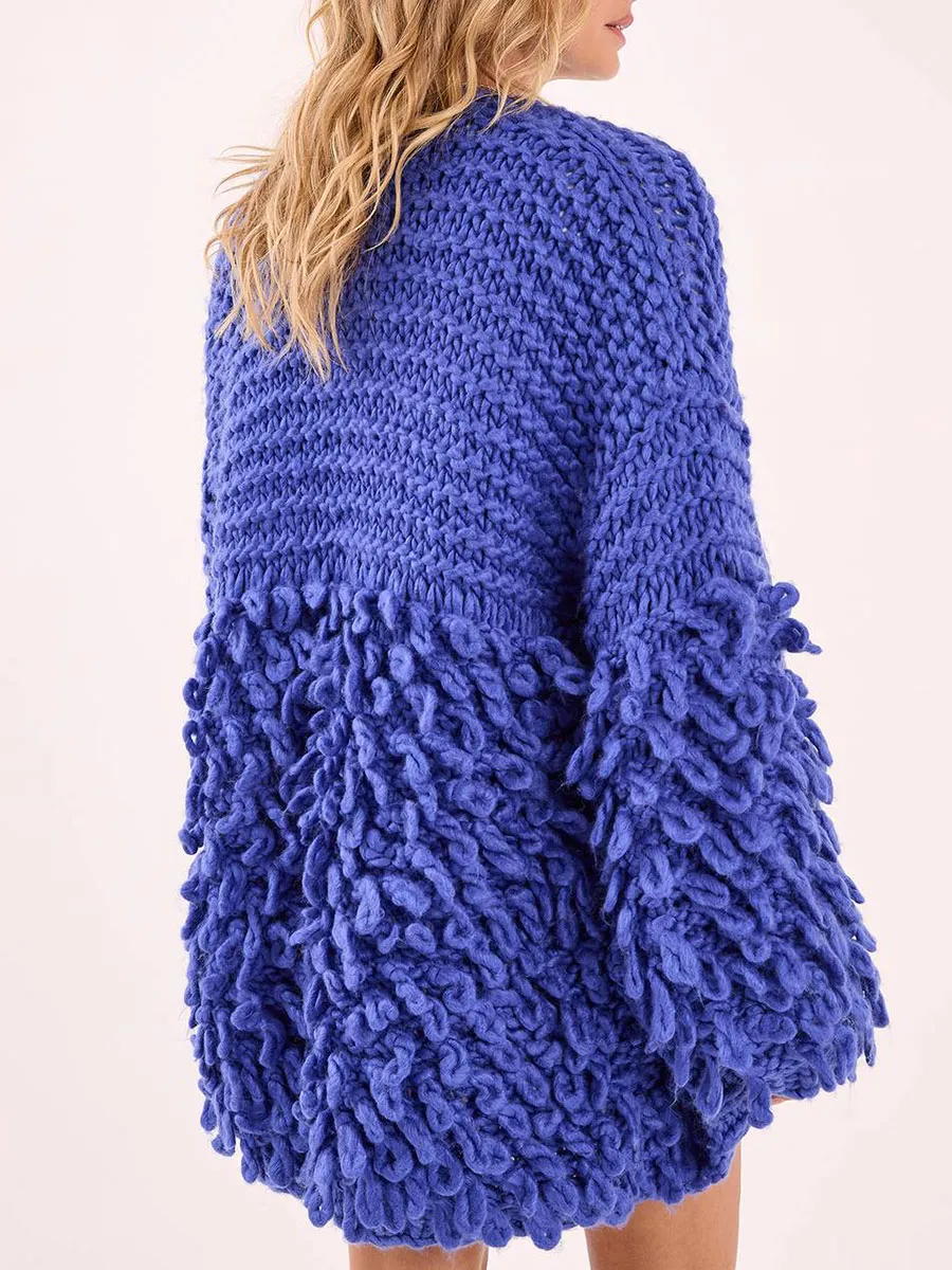 Women'S Fashionable Thick-Knit Cardigan