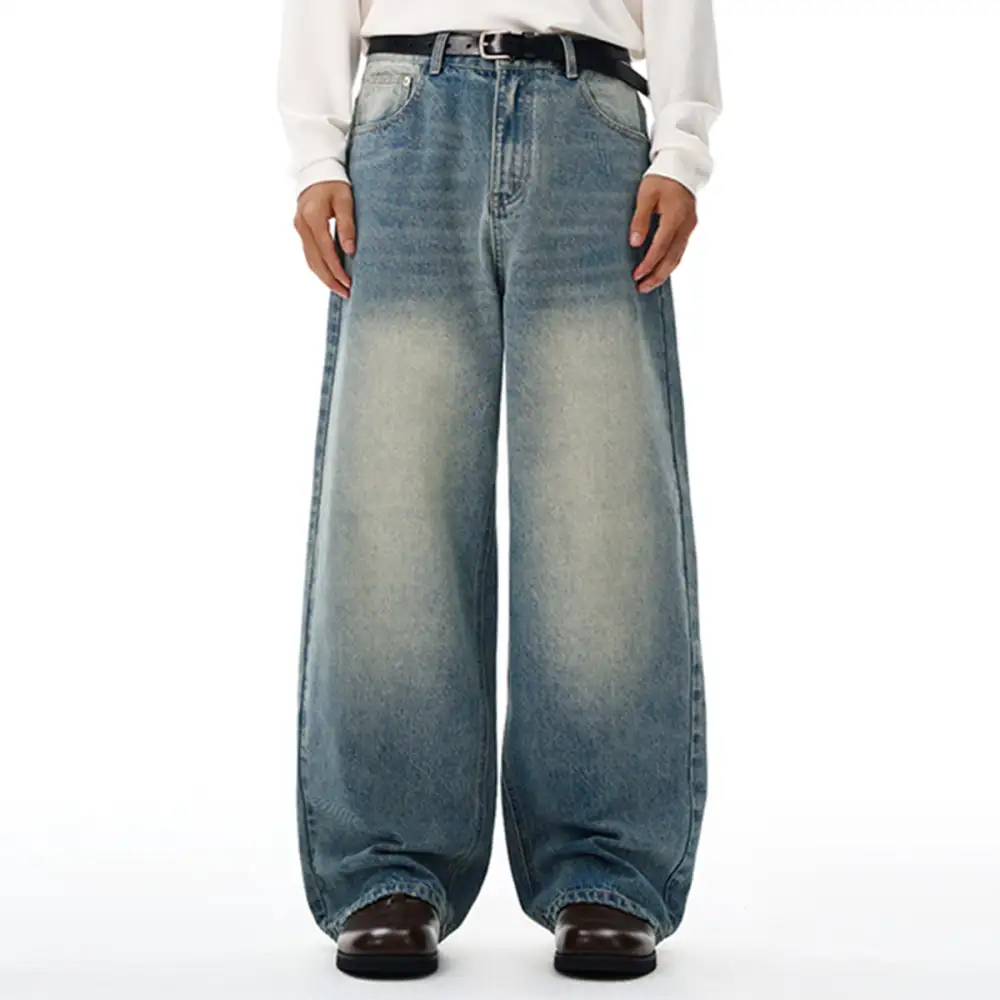 Modern Wide Leg High Rise Denim Jeans