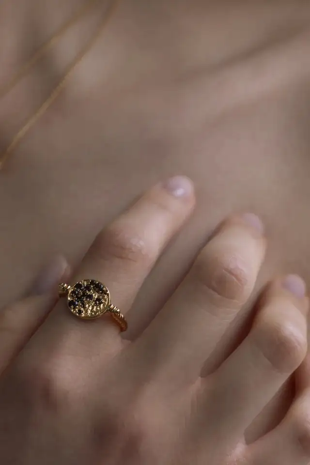 Quartz Beaded Ring