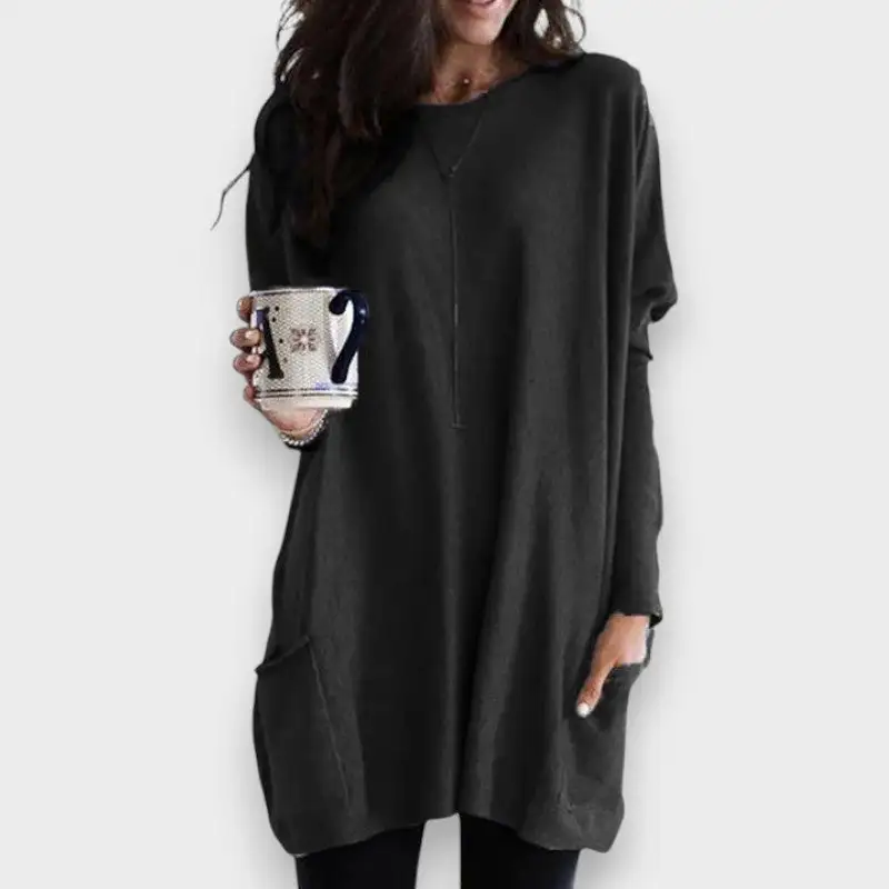 Pocket Detail Flowing Relaxed Casual Dress
