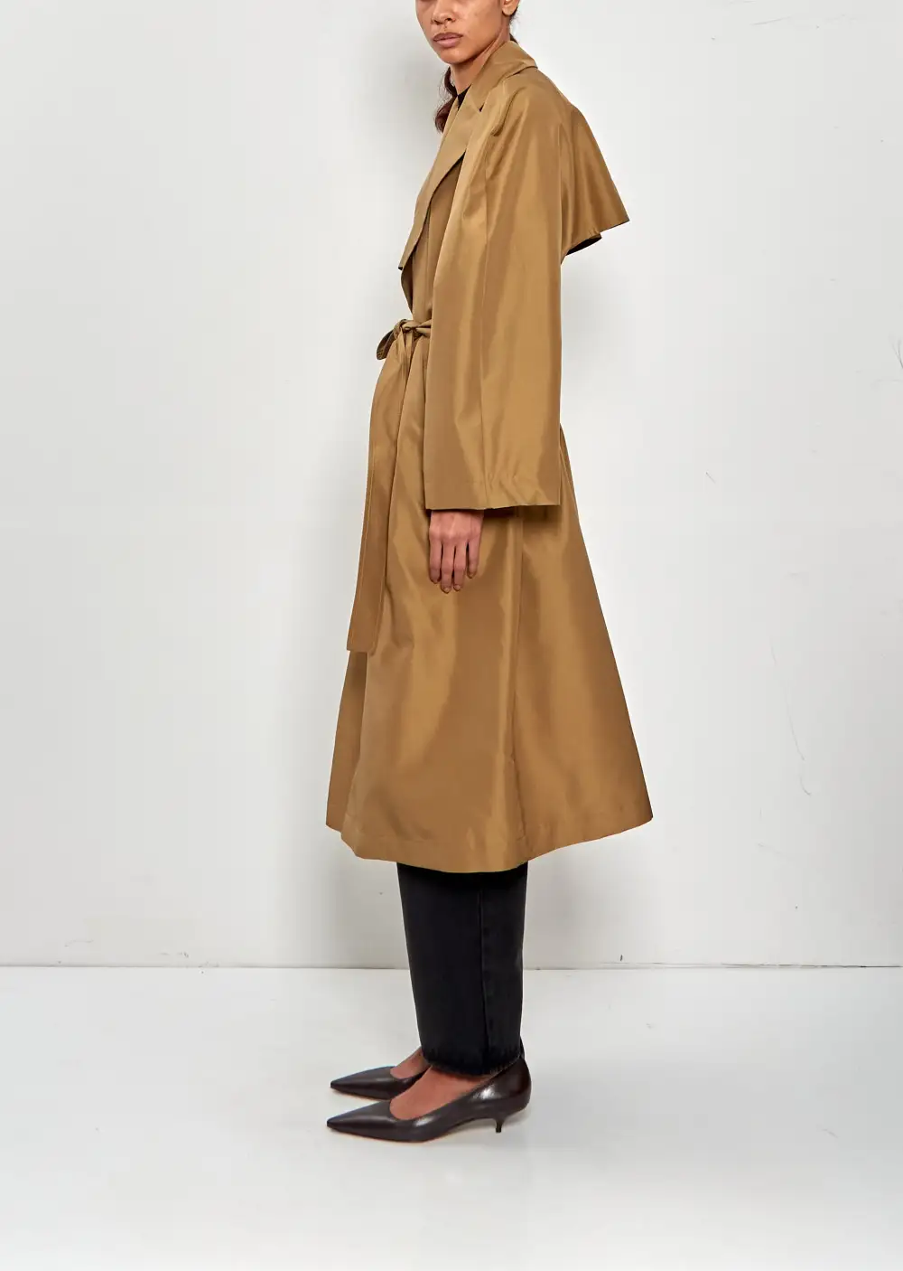 Women's Twill Trench Notch Lapel Coat