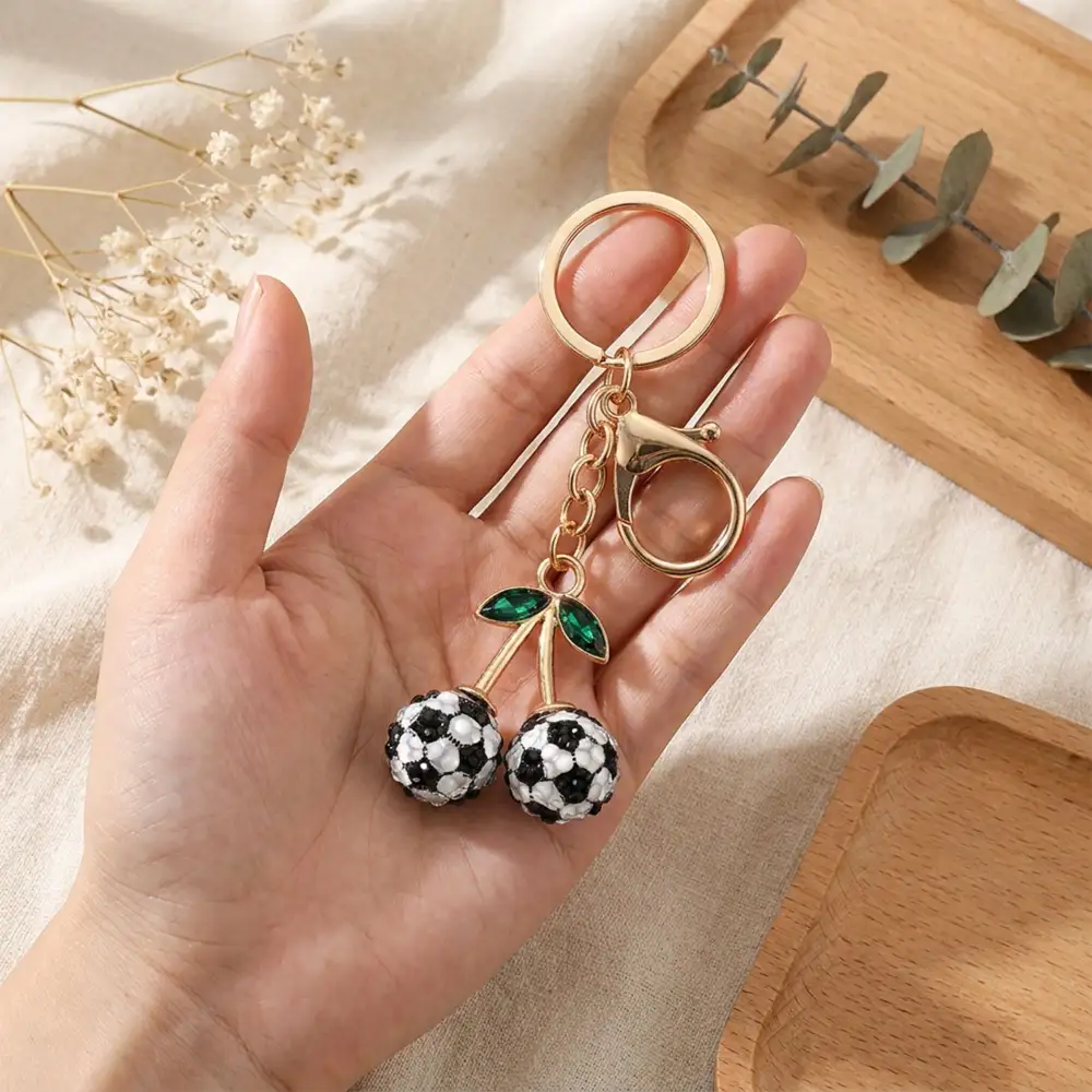 Lightweight Sports-Ball Charm Keychain