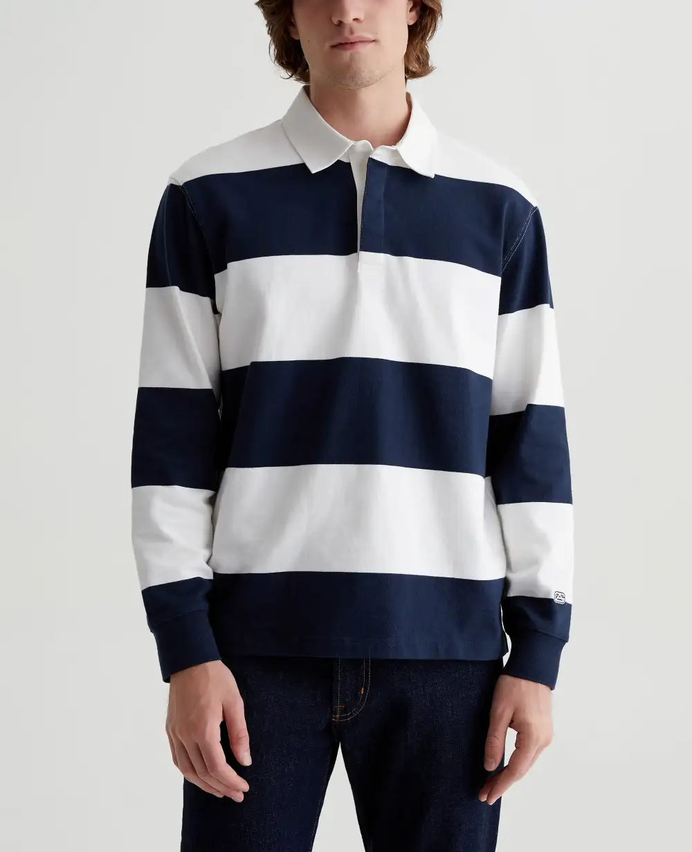 Men's Relaxed Fit Rugby Polo Shirt