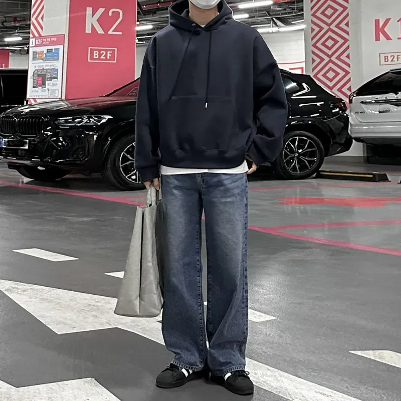 Washed Straight-Leg Denim Jeans