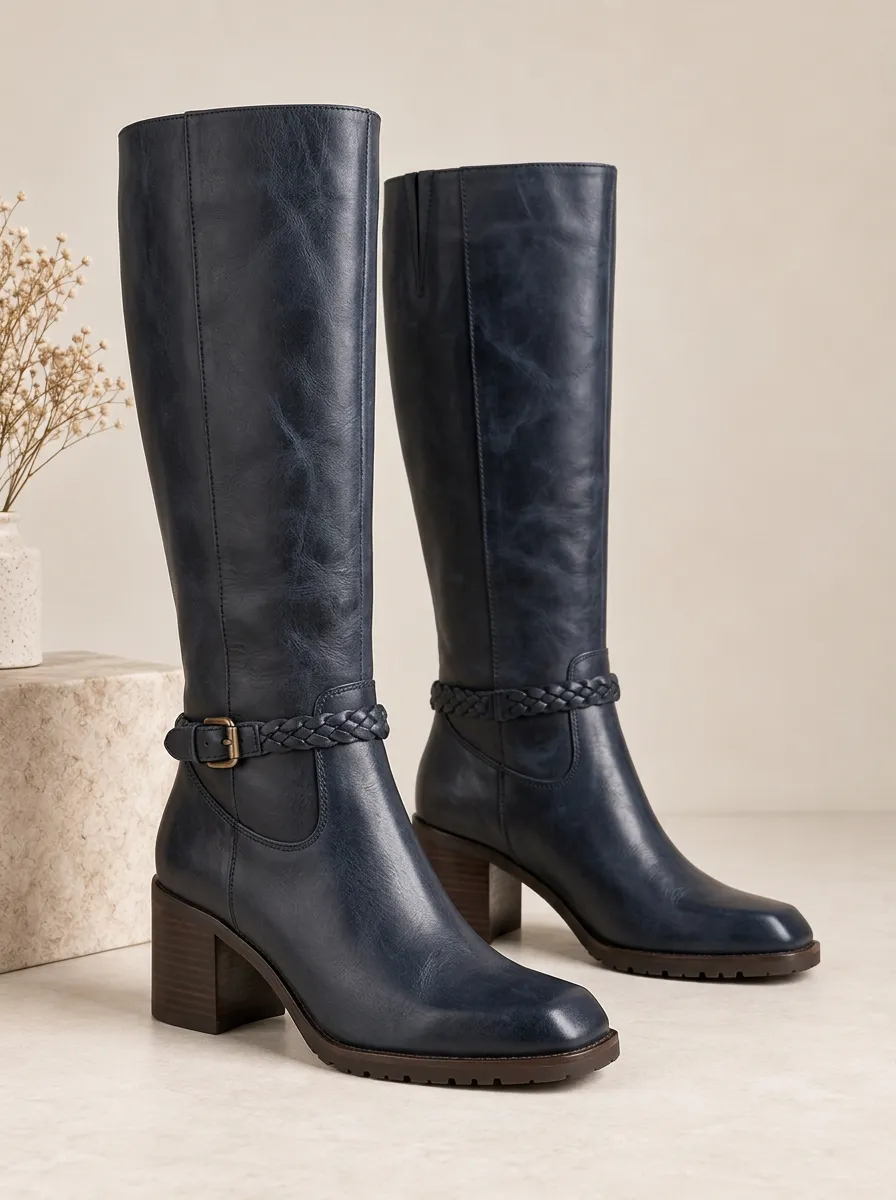 Women's Braided Knee High Boots