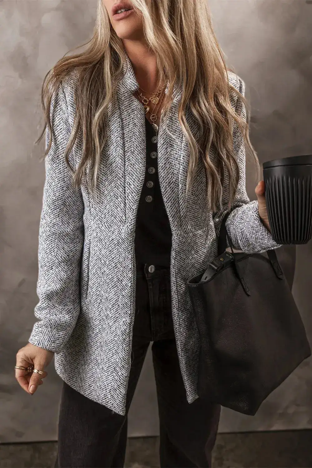 Open Front Casual Jacket