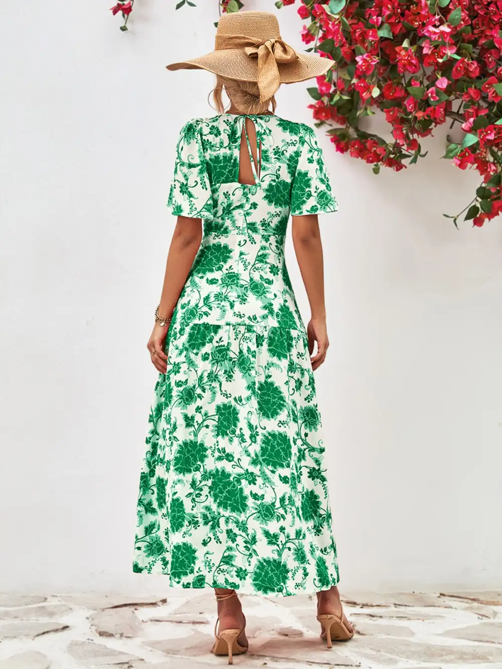 Tie Waist Tie Detail Dress