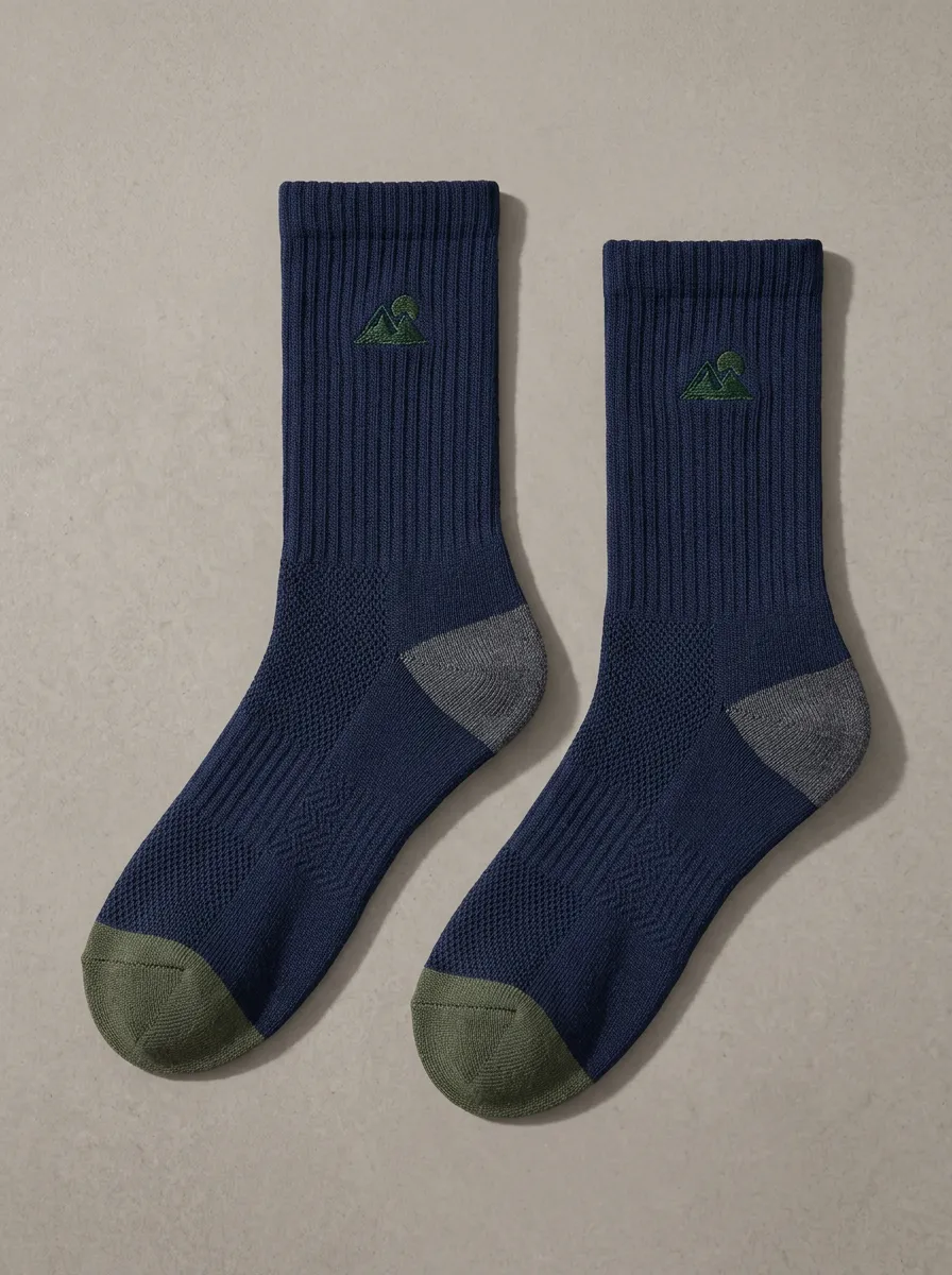 Mountain Embroidered Socks for Men