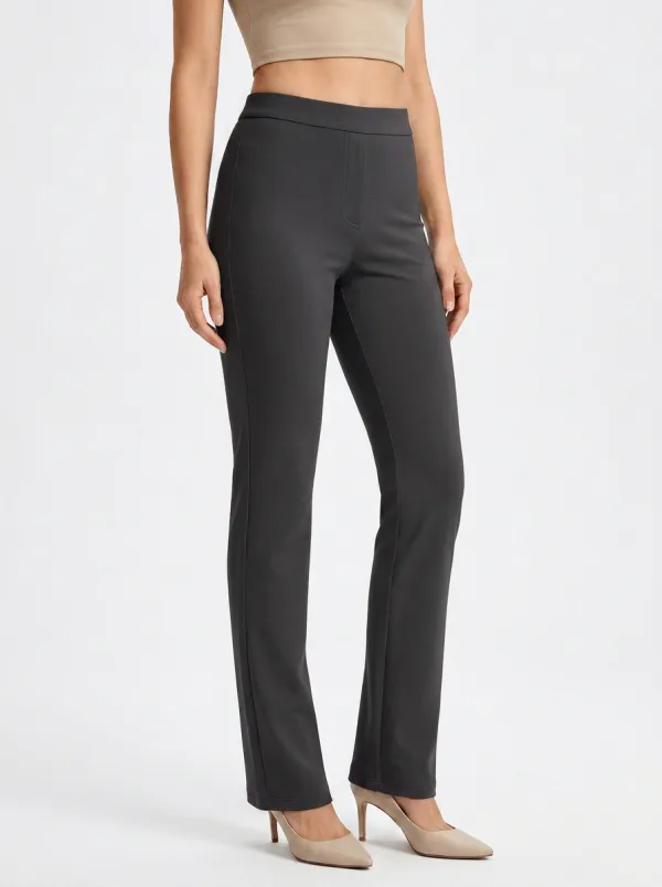 Soft-Look Mid-Rise Stretch Women's Stretch Mid-Rise Pants