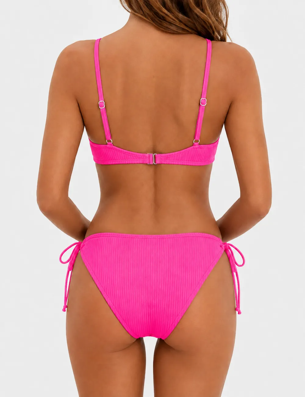 Tone Metal Accents Triangle Bikini Set