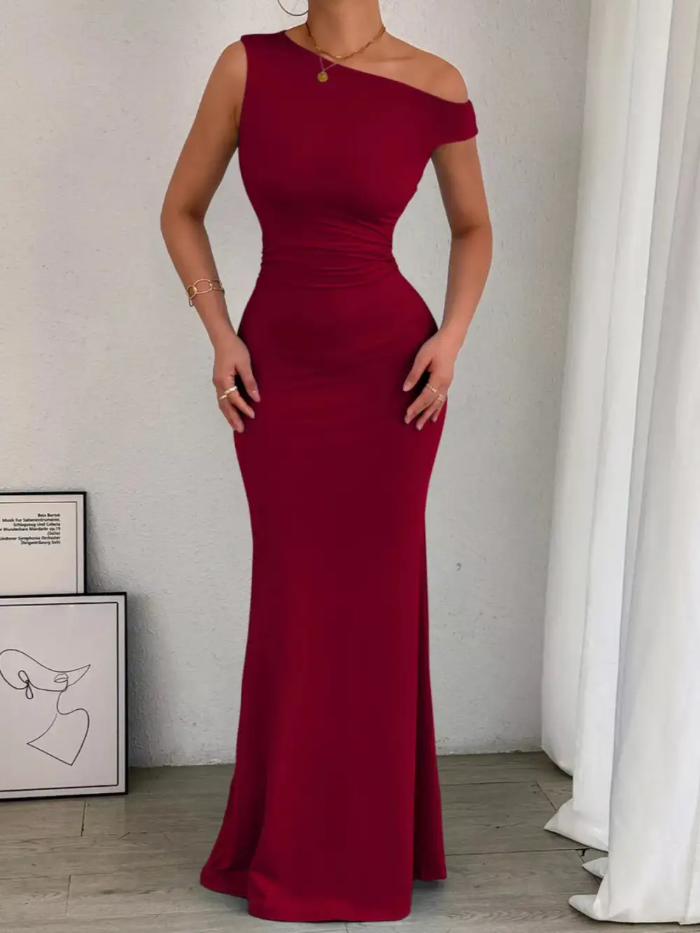 Easy Fit Ruched Maxi Dress