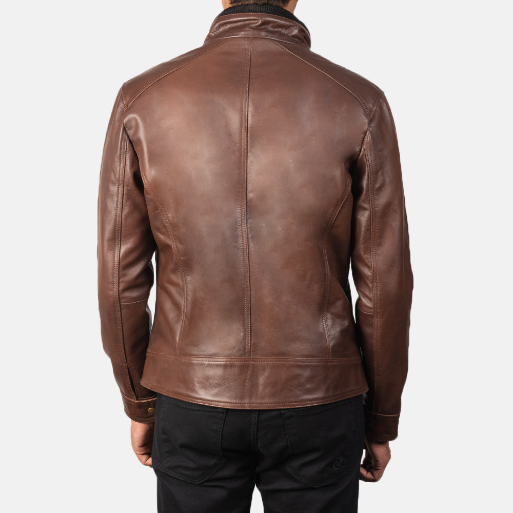 Men's Rugged Outdoor Biker Leather Jacket
