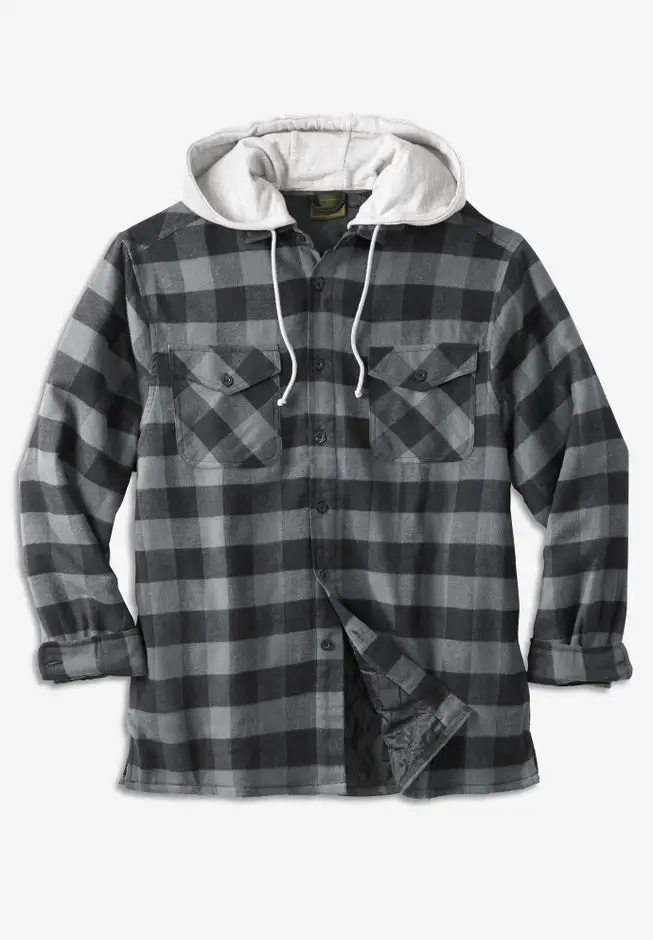 Removable Hooded Shirt Jacket