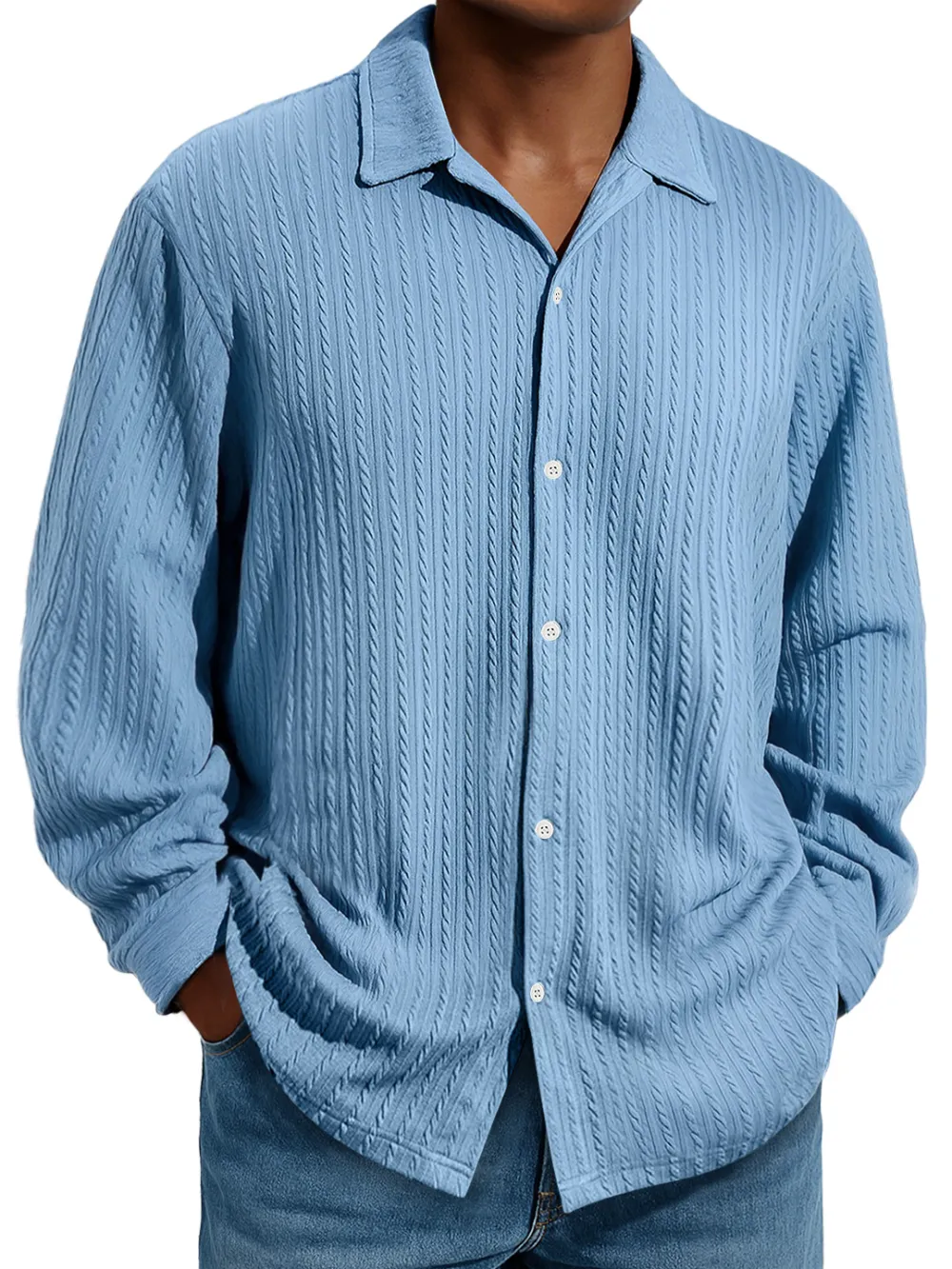 Jacquard Long Sleeve Shirt