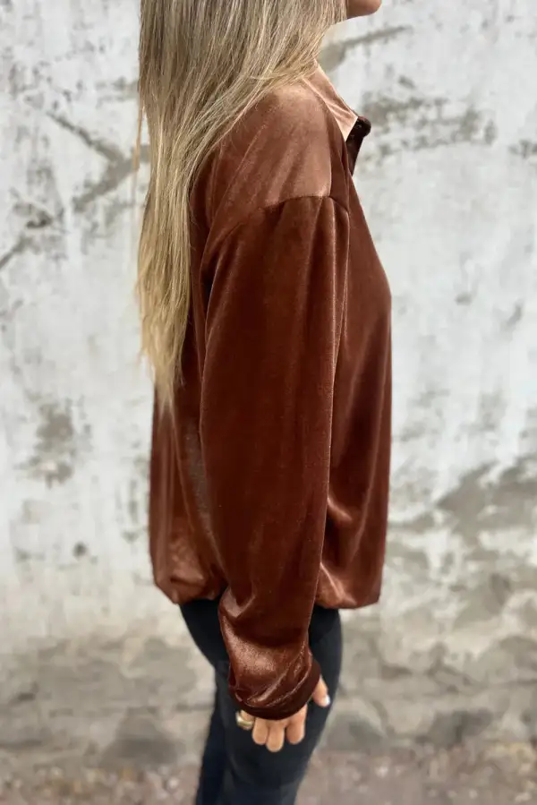 Relaxed Velvet Shirt