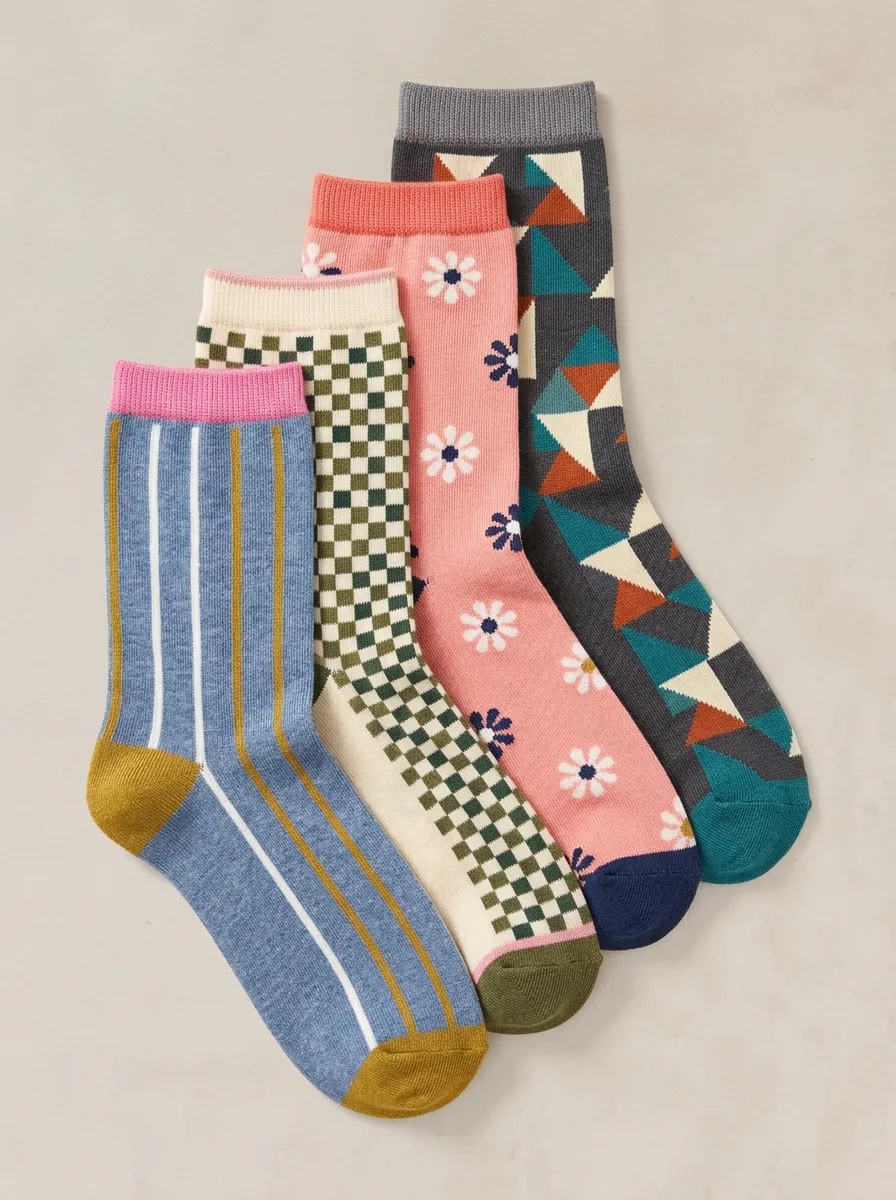 Women's Versatile Four Pair Socks