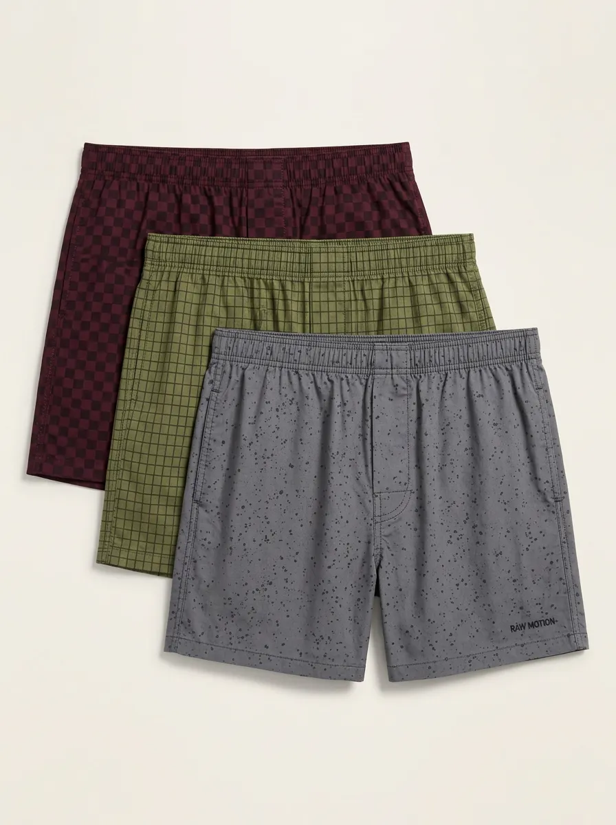 Checkered Plaid Splatter Boxer Set