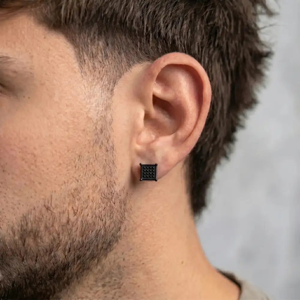 Men's Square Earrings
