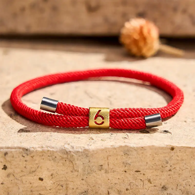 Single Digit Angel Numbers Adjustable String Bracelet