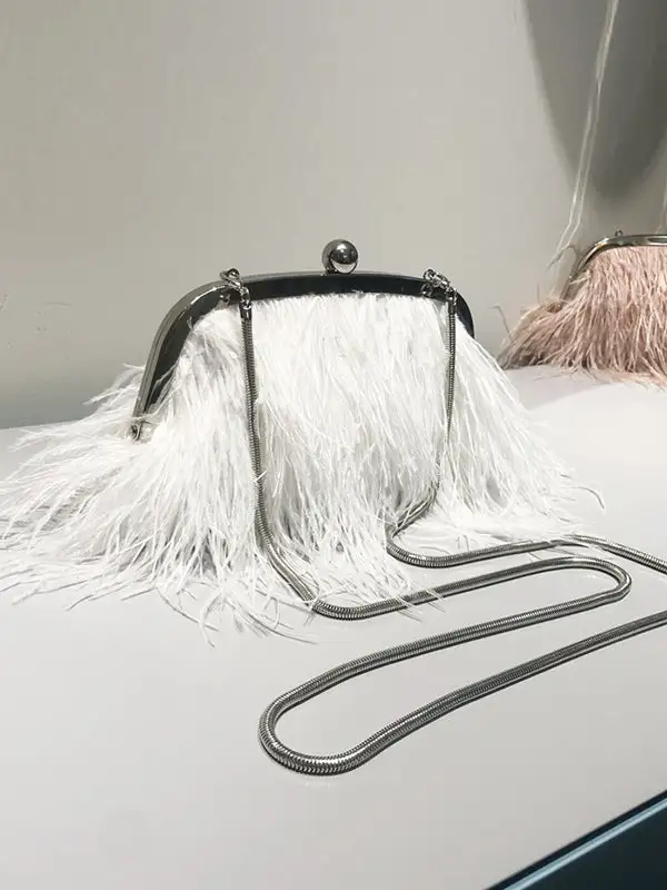Snake Chain Tasseled Crossbody Bag