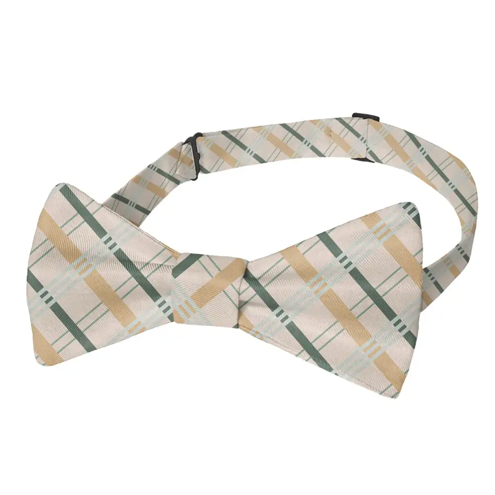 Savannah Plaid Motif Bow Tie