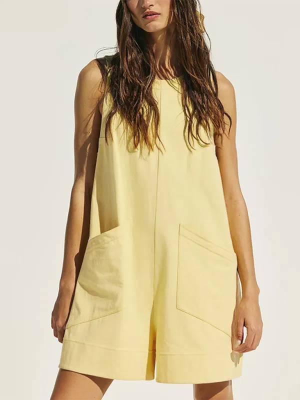 Loose Clean Vest Casual Jumpsuit