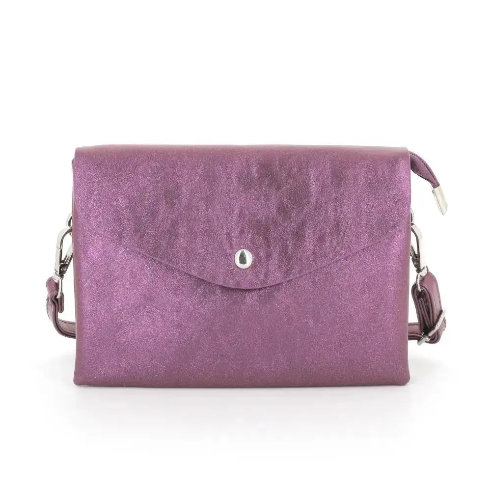 Refined Faux Leather Compact Smartphone Crossbody Bag
