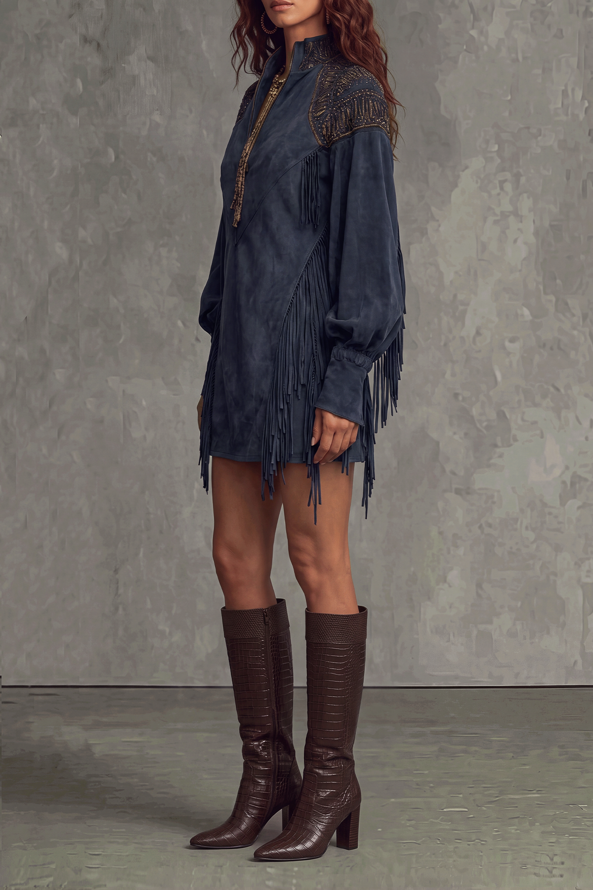Modern Fringe Mini Dress