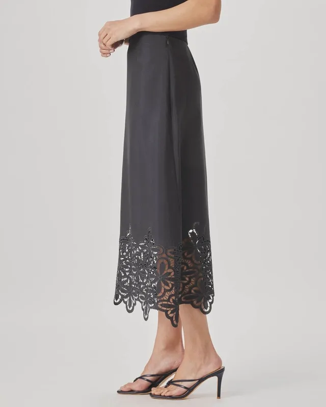 Layered Casual Eyelet Skirt