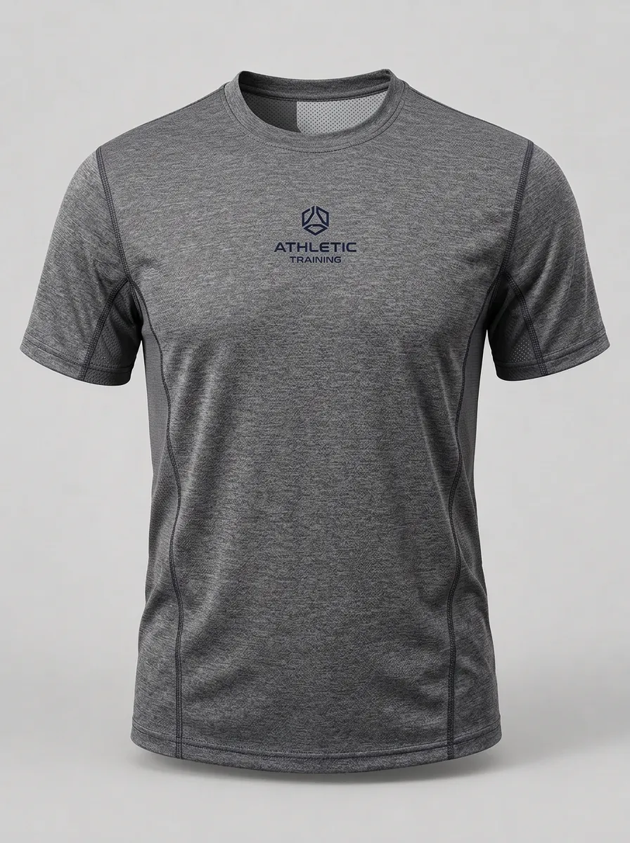 Men's Athletic Training Gym Logo Printed Breathable T-shirt