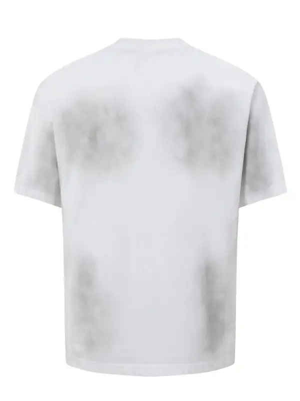 Textured Letter Graphic Crew Neck Short Sleeve Tee