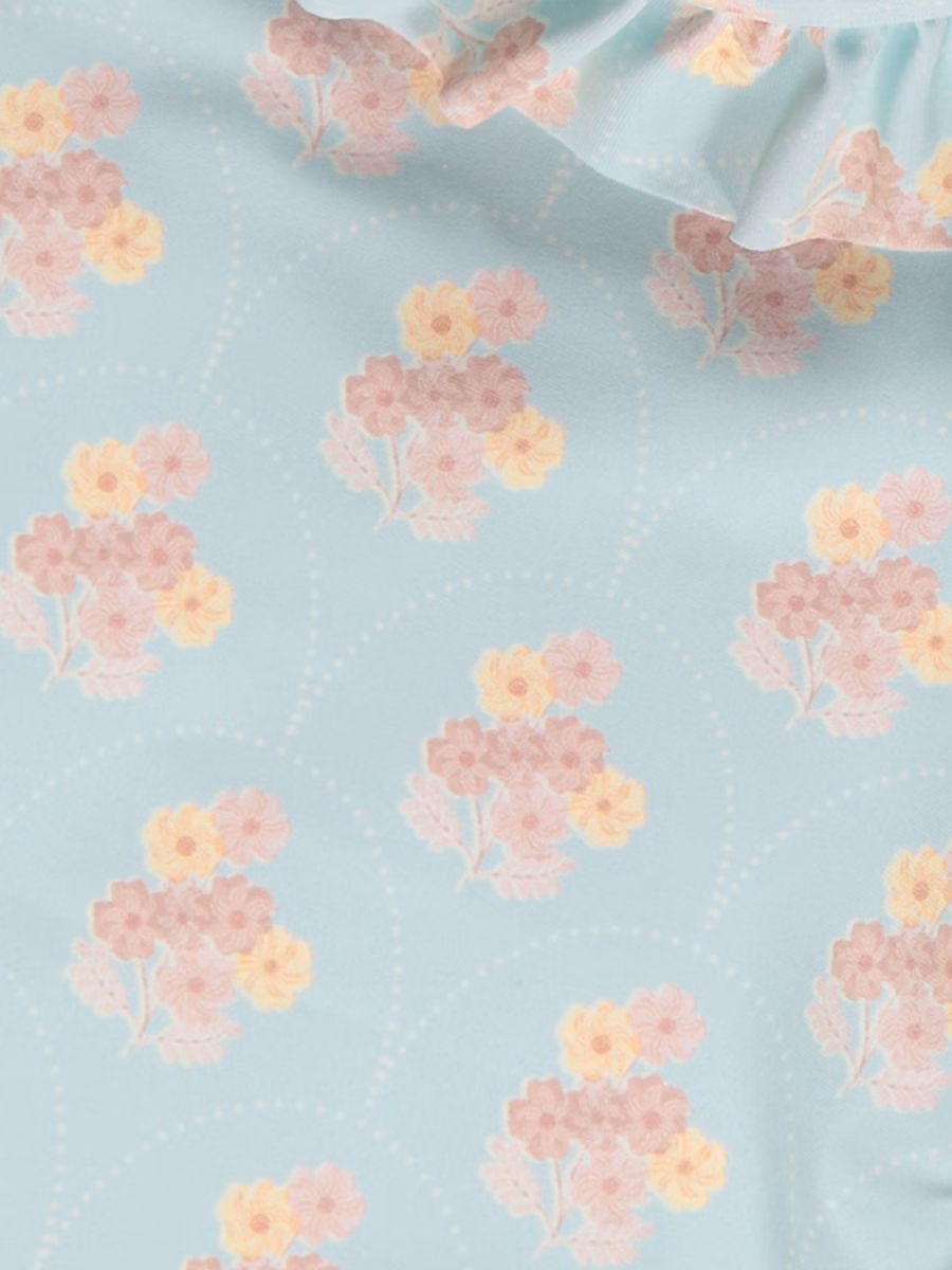 Green Floral Frill Swimsuit detail 2