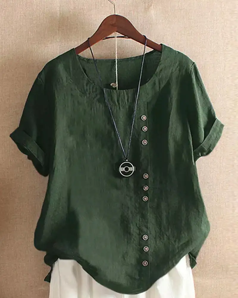 Linen Short Sleeve Casual Shirt
