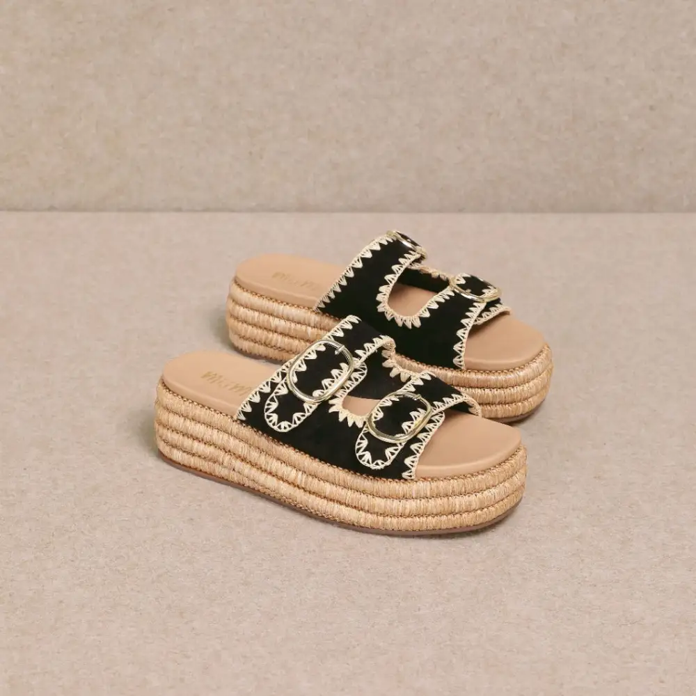 Heidi Double Buckle Boho Platform Sandal