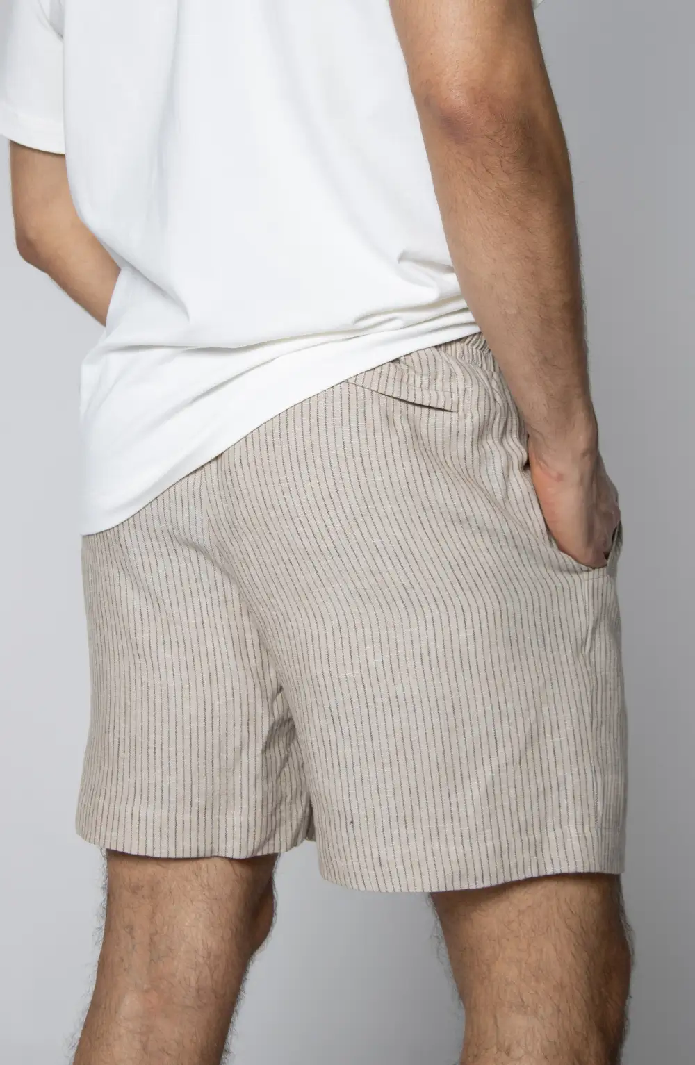 Men's Relaxed Linen Welt Pocket Shorts