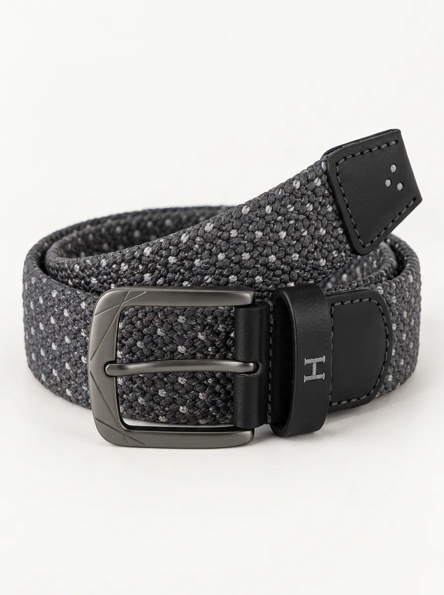 Men's Performance Canyon Casual Grey Stretch Woven Belt