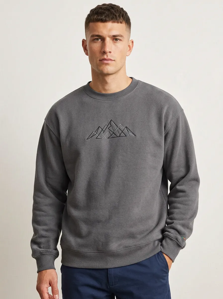 Men's Charcoal Mountain Fleece Sweatshirt