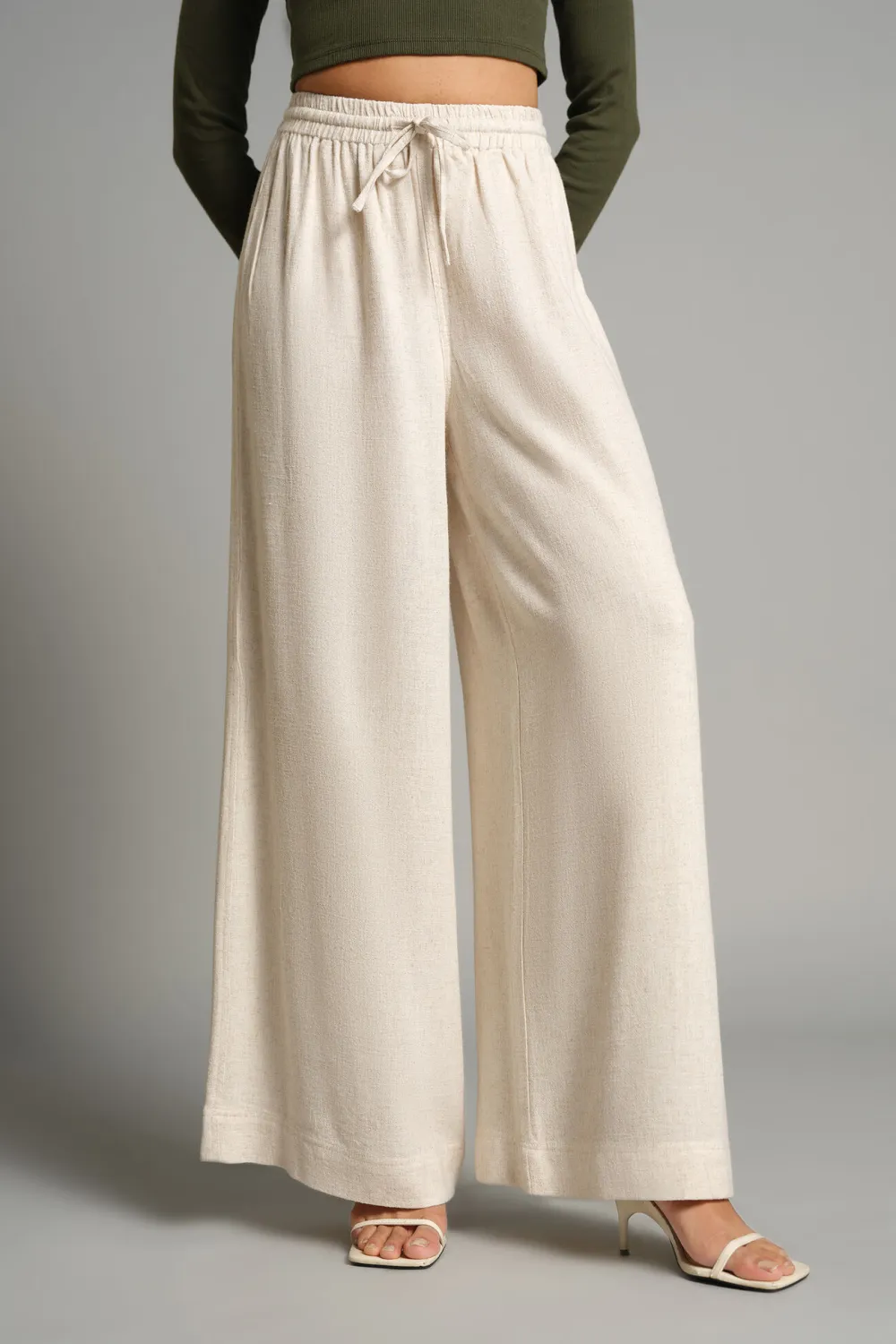 Casual Style Wide-Leg Pants