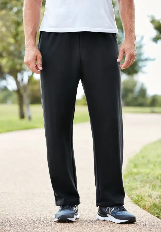 Fleece Open-Bottom Sweatpants