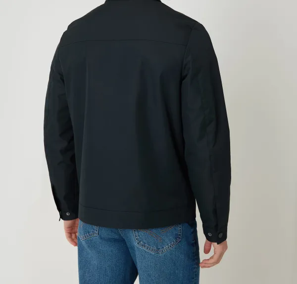 Men's Navy Water-Resistant Lightweight Zip Jacket