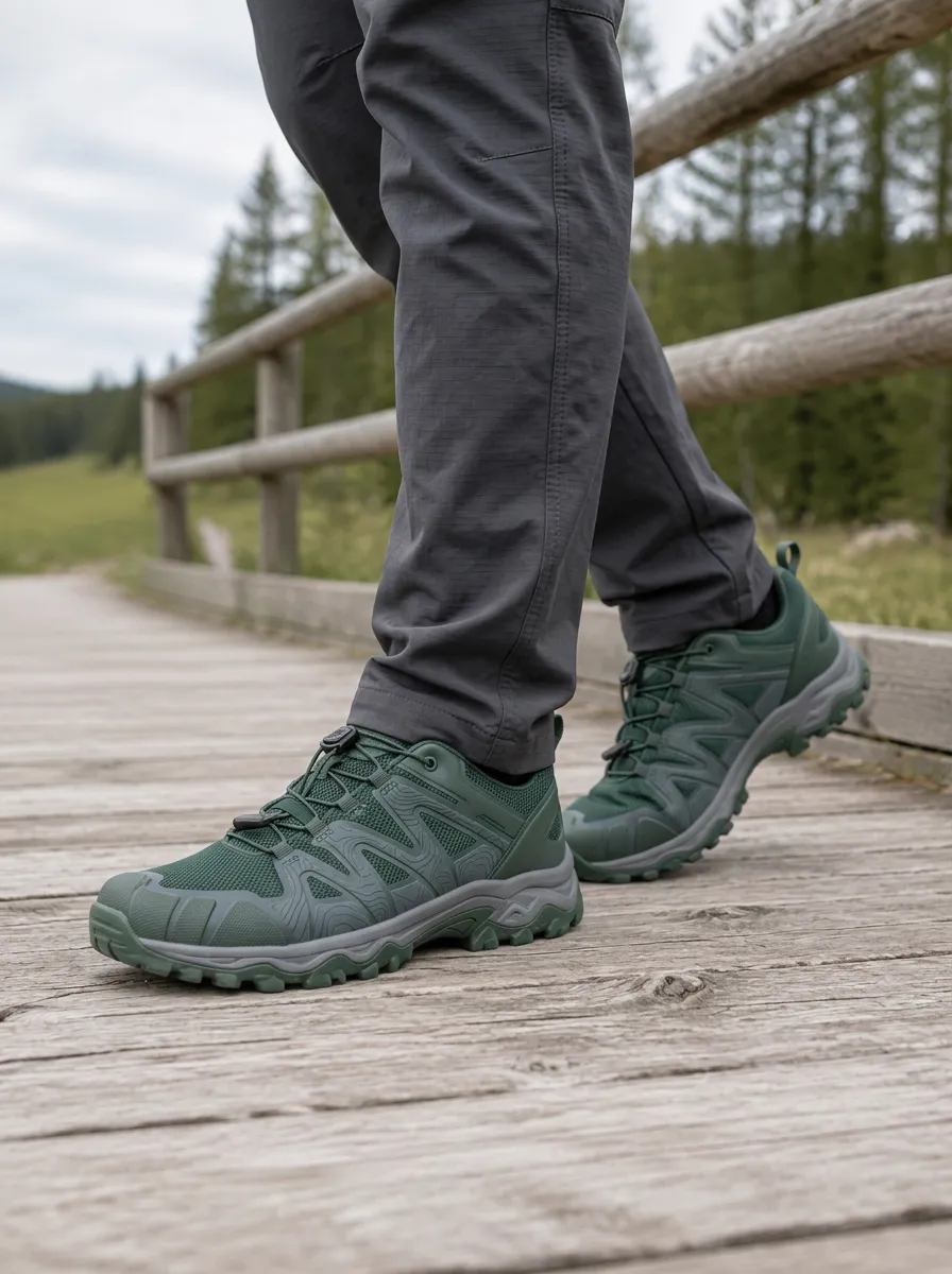 Men's Terrain Hiking Topographic Map Printed Shoes