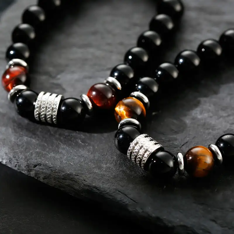 Natural Obsidian Tiger Eye Fulfillment Bracelet