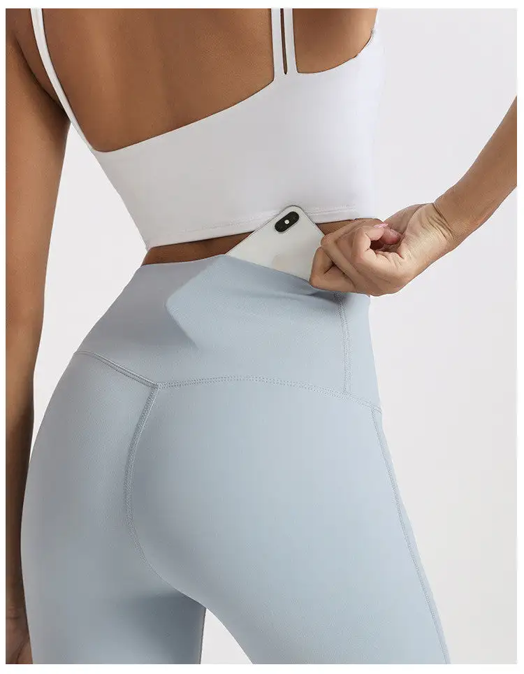 High Waist Pocket Yoga Pants Elastic Soft Quick Dry Leggings