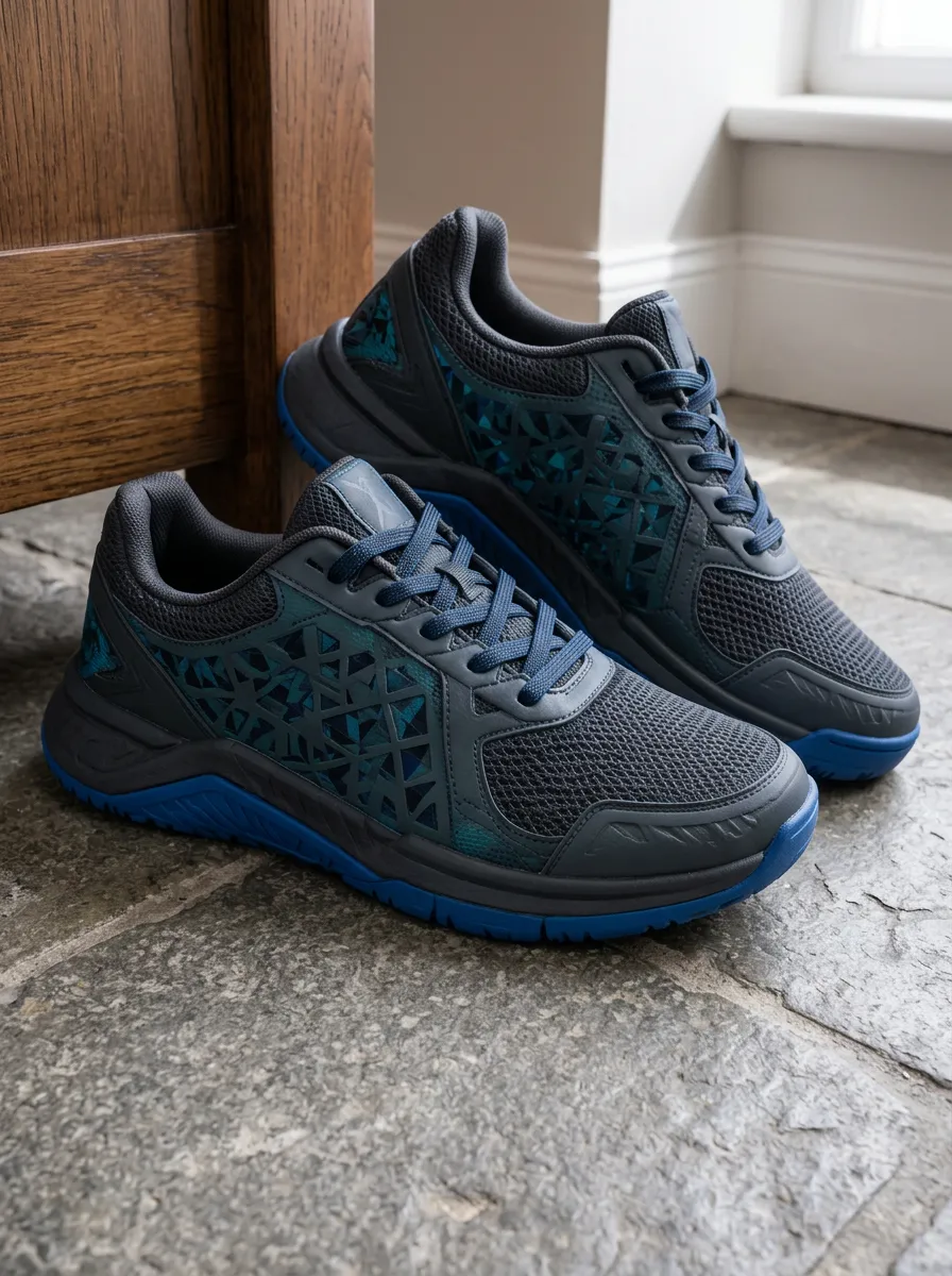 Women's Active Geometric Pattern Printed Sneakers