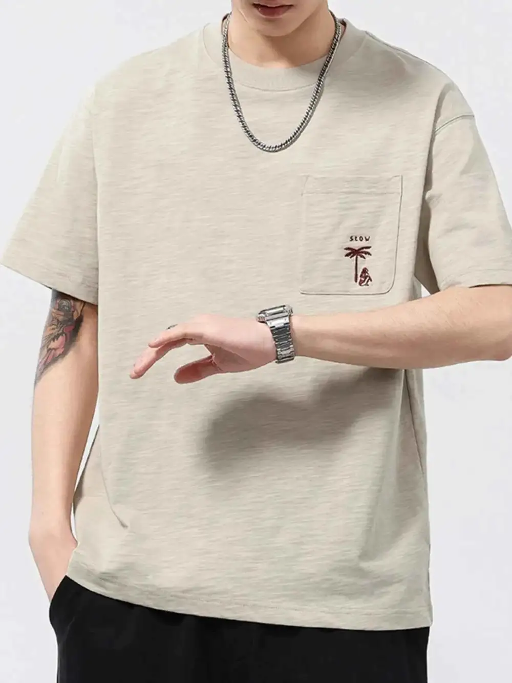 Modern Round Neck Half Sleeve T-Shirt
