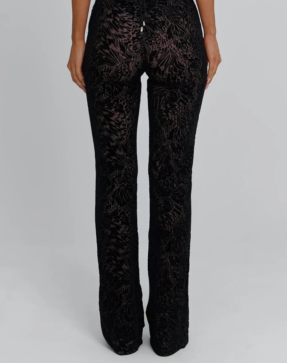 Black Burnout Cutout Jumpsuit