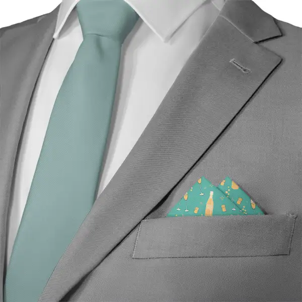 Refined Understated Novelty Food And Drink Motif Pocket Square