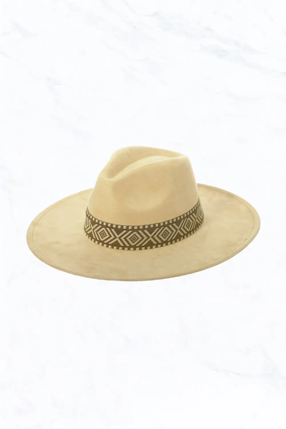 Suede Large Eaves Peach Top Fedora Hat