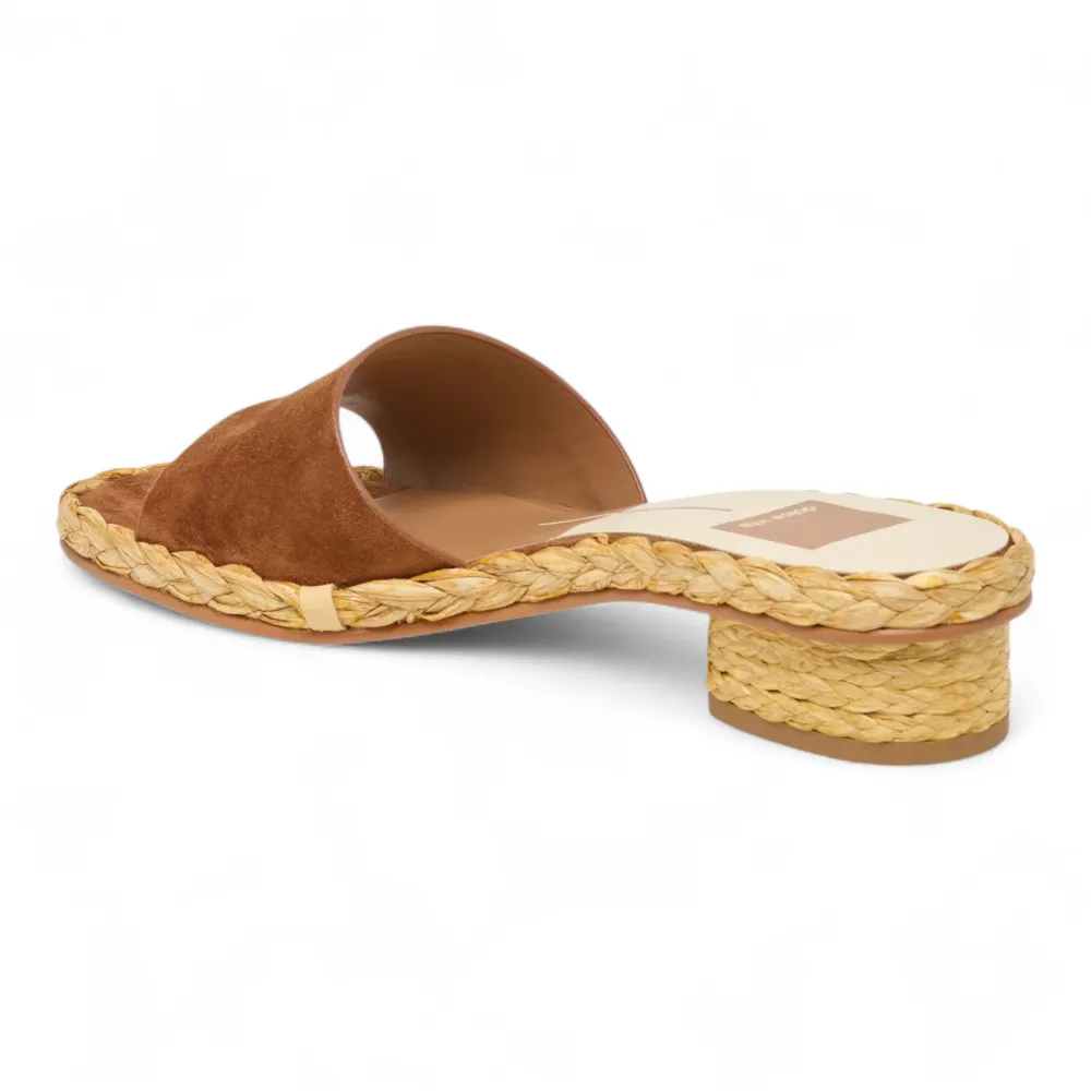 Dixi Slide-Low Raffia Heel Dress Sandals